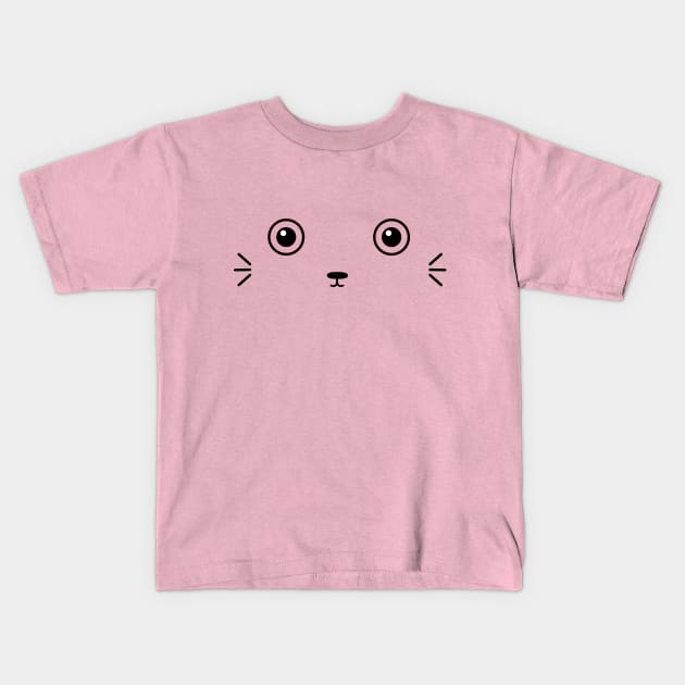 Cute Kawaii Face T-Shirt Kids T-Shirt by happinessinatee